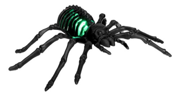 Esqueleto De Aranha Com Luz Preto Decorativo Halloween 0