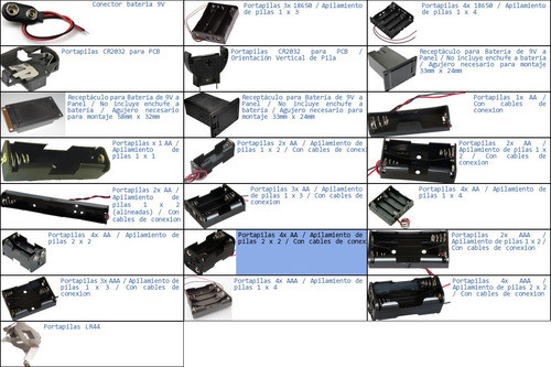 Portapilas 4x Aa Apilamiento De Pilas 2 X 2-p 1