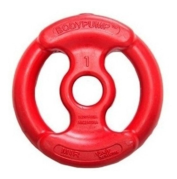 Disco Plastico Rojo C/agarre Body Pump 5 Kg Cuota 0 Disco Plastico Rojo C/agarre Body Pump 5 Kg Cuota 0