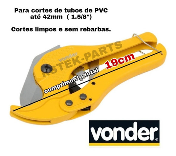 Ferramenta Cortador De Tubos Cano Pvc Alicate 42mm 1.5/8 1 Ferramenta Cortador De Tubos Cano Pvc Alicate 42mm 1.5/8 1