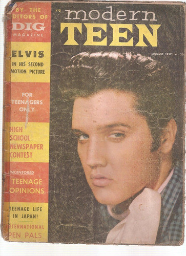 Revista Modern Teen Nº 3 August 1957 Elvis Presley 0
