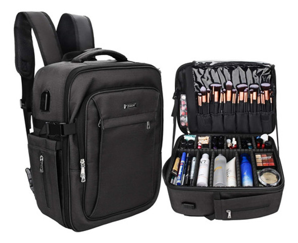 Bolso De Maquillaje Grande Para Viajes Con Divisores 0