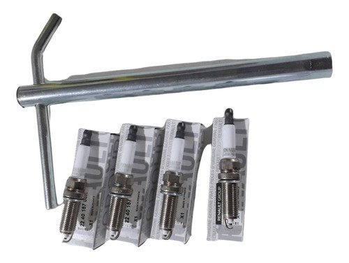 Saca Bujia + Jgo Bujias Clio 2 Clio Mio 1.2 Original Renault 1