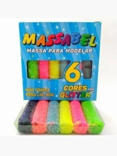 16 Caixas De Massinhas De Modelar Com Glitter + 34 Moldes 0