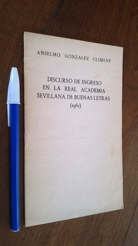 Discurso Ingreso Real Academia Sevillana Letras - Climent 0