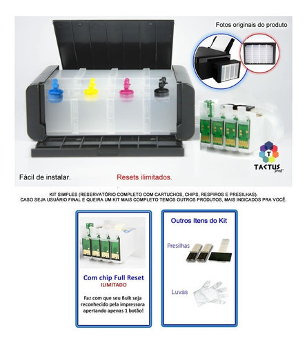 Bulk Ink Para Epson Tx200 Tx210 Tx220 - Luxo - Sem Tinta 1