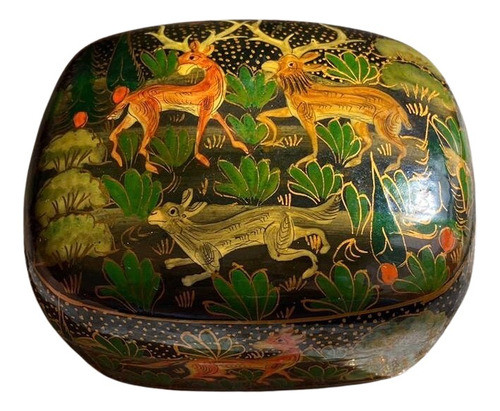 Cofre Alhajero Pintado A Mano. Origen India. 0
