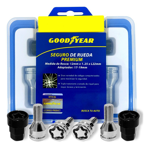 Bulon Tuerca Antirrobo Goodyear Fiat Pulse Chapa O Aleación 0