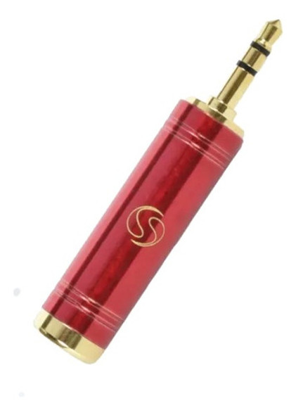 Plug Adaptador P10/p2st Em Latão Banhado A Ouro 18k Stereo 1