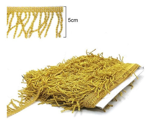 Passamanaria Metalizada Com Cordão Trançado - 5cm X 20mt 1