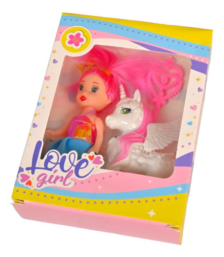 Muñeca Con Juguete Pony Con Cabello Y Accesorio 0