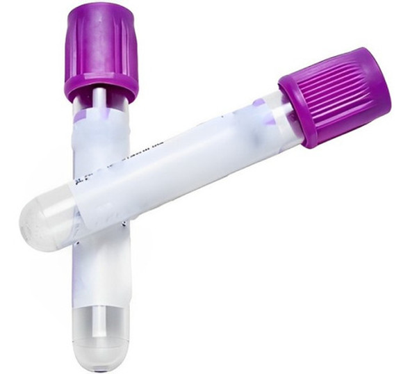 Tubo Edta Vidro Tampa Roxa 2,0ml  C/100 K2 Labor Care 1