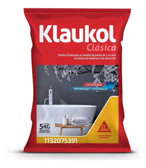 Pastina Clásica Klaukol 5k Impermeable Antihongo Color Hulla 0