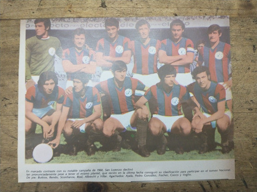 Recorte San Lorenzo Equipo Metropolitano 69 Buttice Otros(d) 0