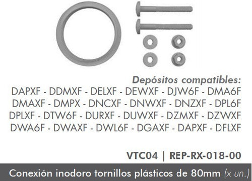 Conexion Inodoro Tornillos Goma Murano Adriatica Ferrum 0