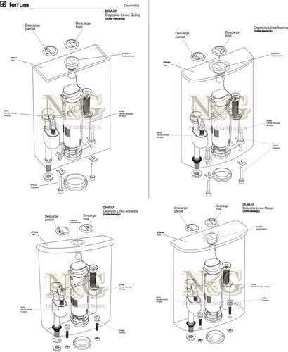 Conexion Inodoro Tornillos Goma Murano Adriatica Ferrum 1