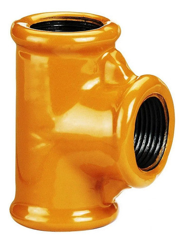Tee Hierro Epoxi Hembra Rosca De 11/2 Pulgadas Para Gas 0
