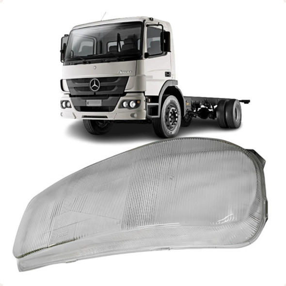 Lente Vidro Farol Raiado Caminhão Mercedes Benz Atego 0