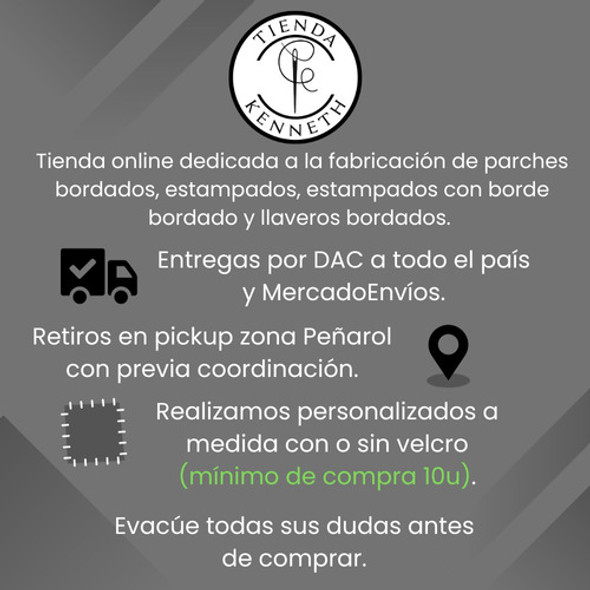 Parche Bordado Decorativo Motivo Radioactivo Triángulo 8x7 1