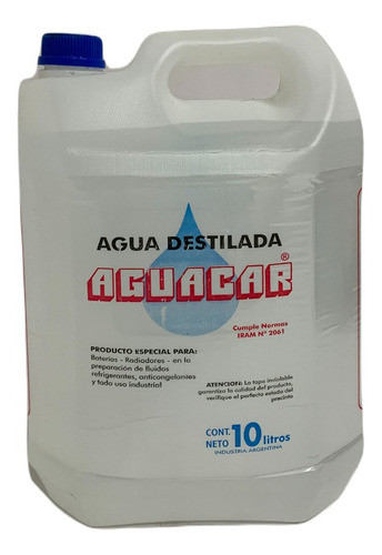 Bidón Agua Desmineralizada 10l Agu004 Aguacar -3u. 0