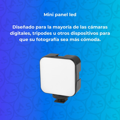 Mini Panel Led Luz Fria Para Celular Tripode 3 Intensidades 1