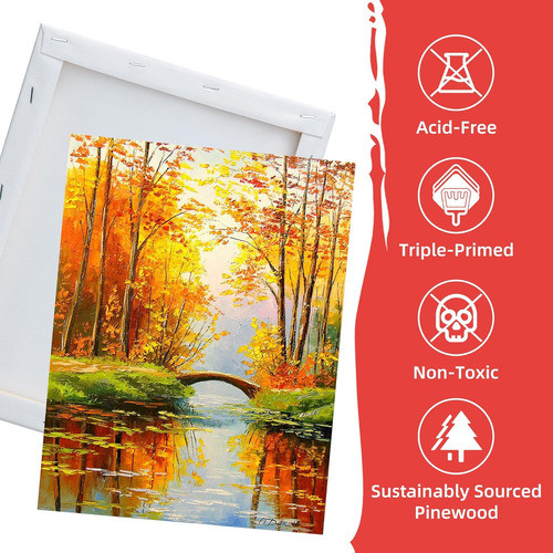 Lienzo De Canvas Estirado De 28x355 Cm, Pack De 10, 100% ALG 1
