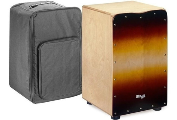 Stagg Caj50msb Cajon Flamenco Tapa Sunburst + Funda Mochila 0