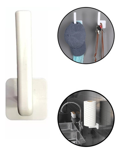 Gancho Percha Soporte Multiuso Organizador Adhesivo Pared 0