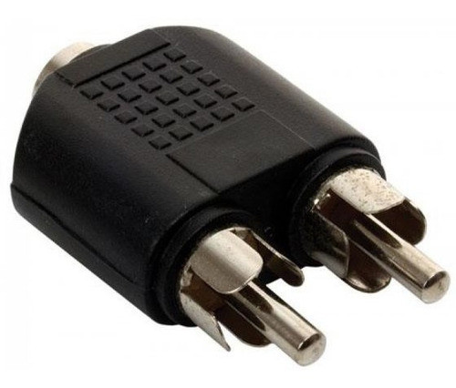 Adaptador Jack 3.5 Hembra Stereo / Rca X2 Macho Plástico 1