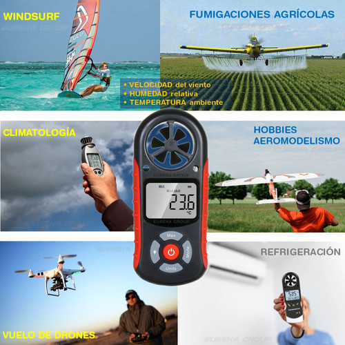 Anemómetro Medidor Termohigrometro Temperatura Y Humedad Dig 1