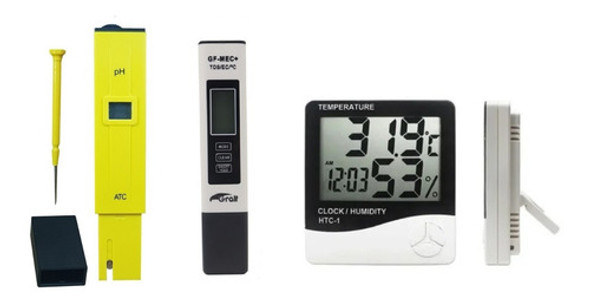 Medidor Ph Digital + Med Electroconductividad + Med Humedad 0