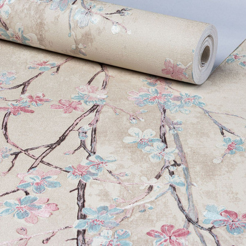 Papel Vinílico De Parede Lavável Flores 10 Metros Quarto 0
