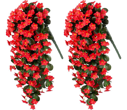 Plantas Colgantes Artificiales, Flores Decoración Exterior Y 1