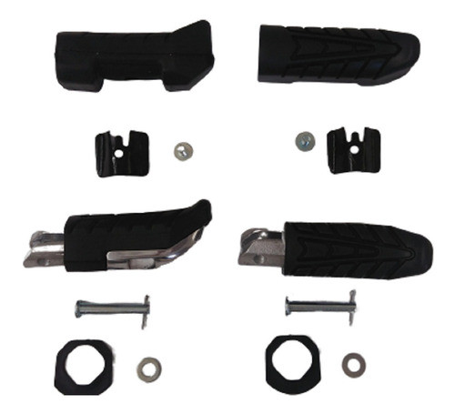 Kit Da 160 Borracha Do Estribo + Pedaleira Traseira Completo 0