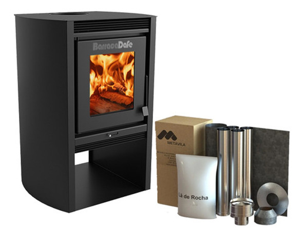 Calefactor Metávila Eco Doble Combustión 690gf + Kit Techo 0