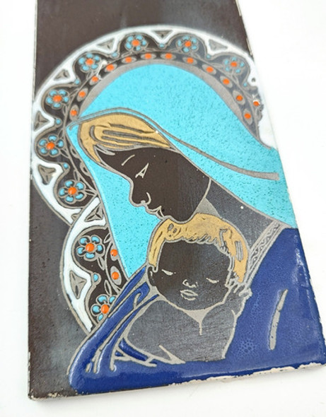 Mayolica Antigua Ceramica Virgen Maria Retablo - Religion 1 Mayolica Antigua Ceramica Virgen Maria Retablo - Religion 1