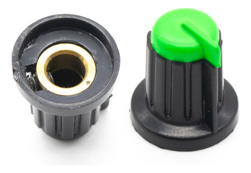 Perilla Potenciometro Verde Claro 18mm X 21mm Buje Bronce 0