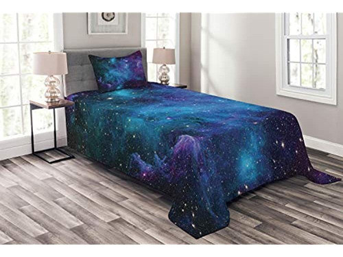 Colcha Del Espacio Exterior De Ambesonne, Estrellas De La Ga 0