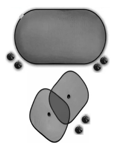 Combo X3 Cortinas Parasol Ventana Auto Ventanilla Luneta Sol 1