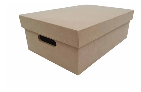 Caja 20x30x10 En Fibrofacil Con Manija 4 Unidades 1