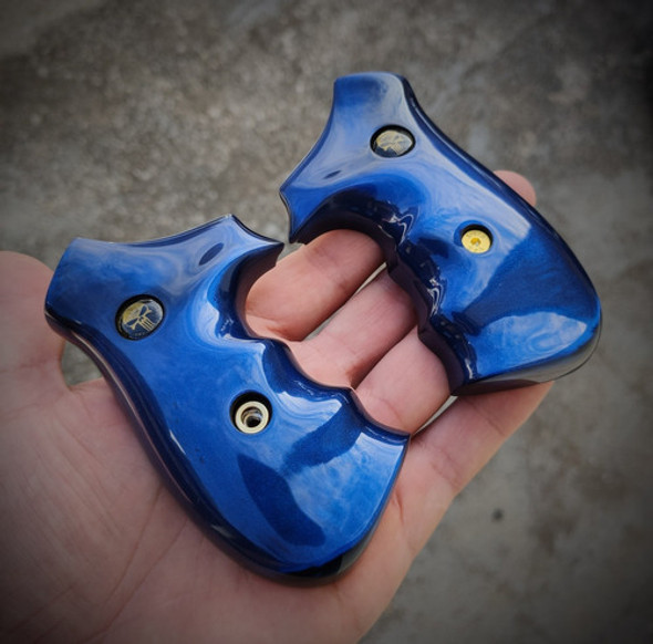 Empunhadura Taurus Tracker Judge Rt817 Blue Madrepérola Luxo 1