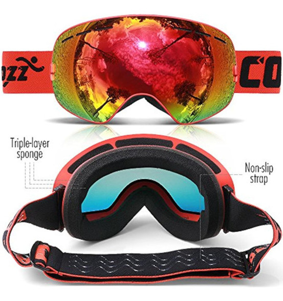 Copozz - Lentes De Esquí Y Snowboard, Diseño Sobre 1 Copozz - Lentes De Esquí Y Snowboard, Diseño Sobre 1