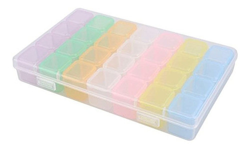 Zijia Plastico Ajustable 28 Ranuras Cajas De Accesorios De 0