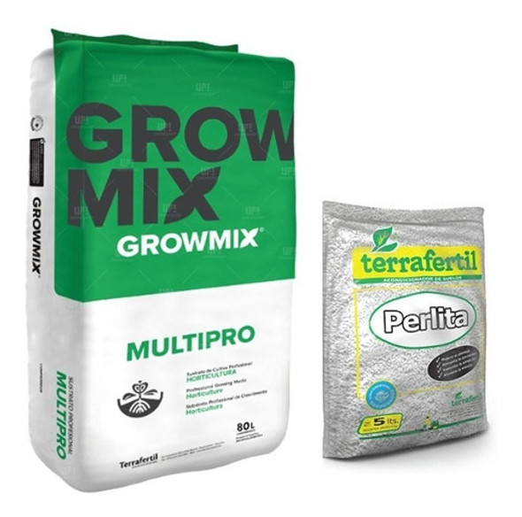 Sustrato Growmix Terrafertil 80 Litros Perlita 5dm3 Grow 0