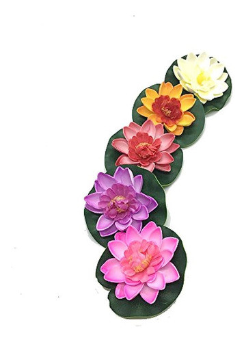 Huele 5pcs / Set Flotante Artificial Flores De Loto Decoraci 1