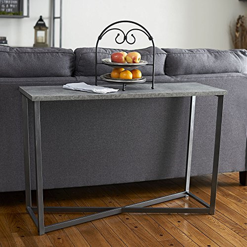Household Essentials 80911 Slate Faux Concrete Sofa Table | 1