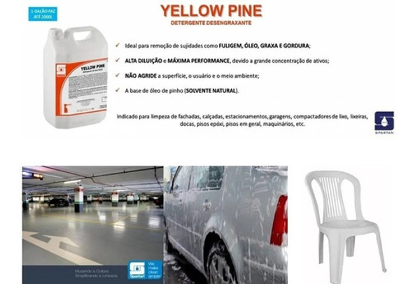 Detergente Desengraxante Neutro Yellow Pine Piso Spartan 5l 1