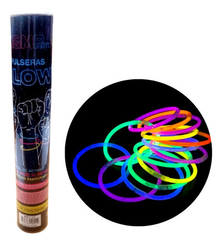 50 Pulseras Quimicas, Cotillón Fluo Luminoso 1