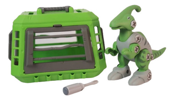 Dinossauro Brinquedo De Montar Dino Na Jaula Parassauro 0