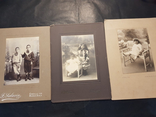 Fotografía Antiguas De Estudio. Lote De 3. 51609. 0
